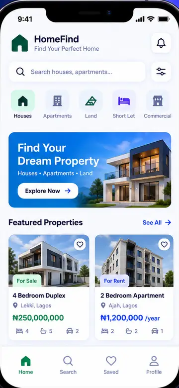 Property Search App — interface concept by CharlesTech