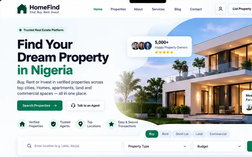 Property Marketplace — interface concept by CharlesTech